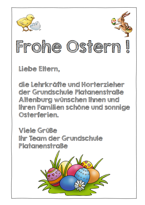 Frohe Ostern Eltern